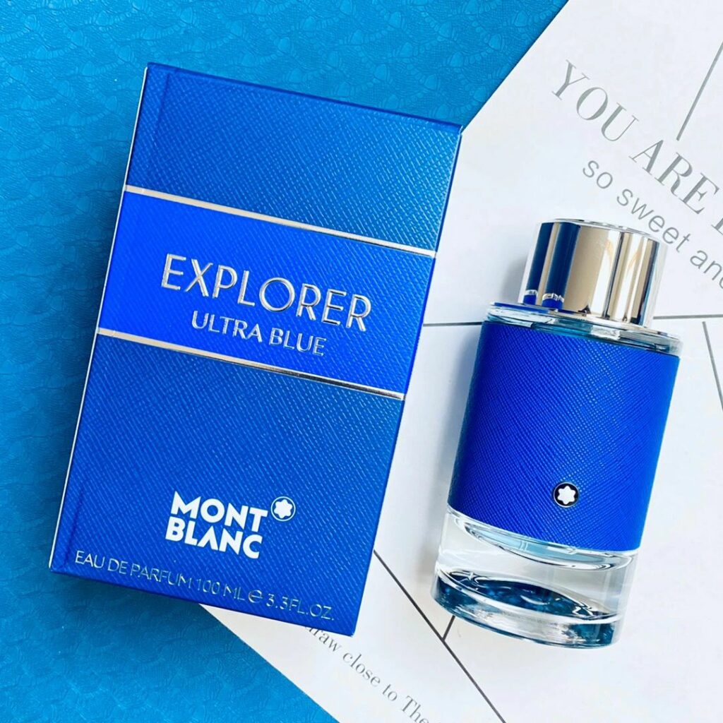 Montblanc Explorer Ultra Blue package and bottle